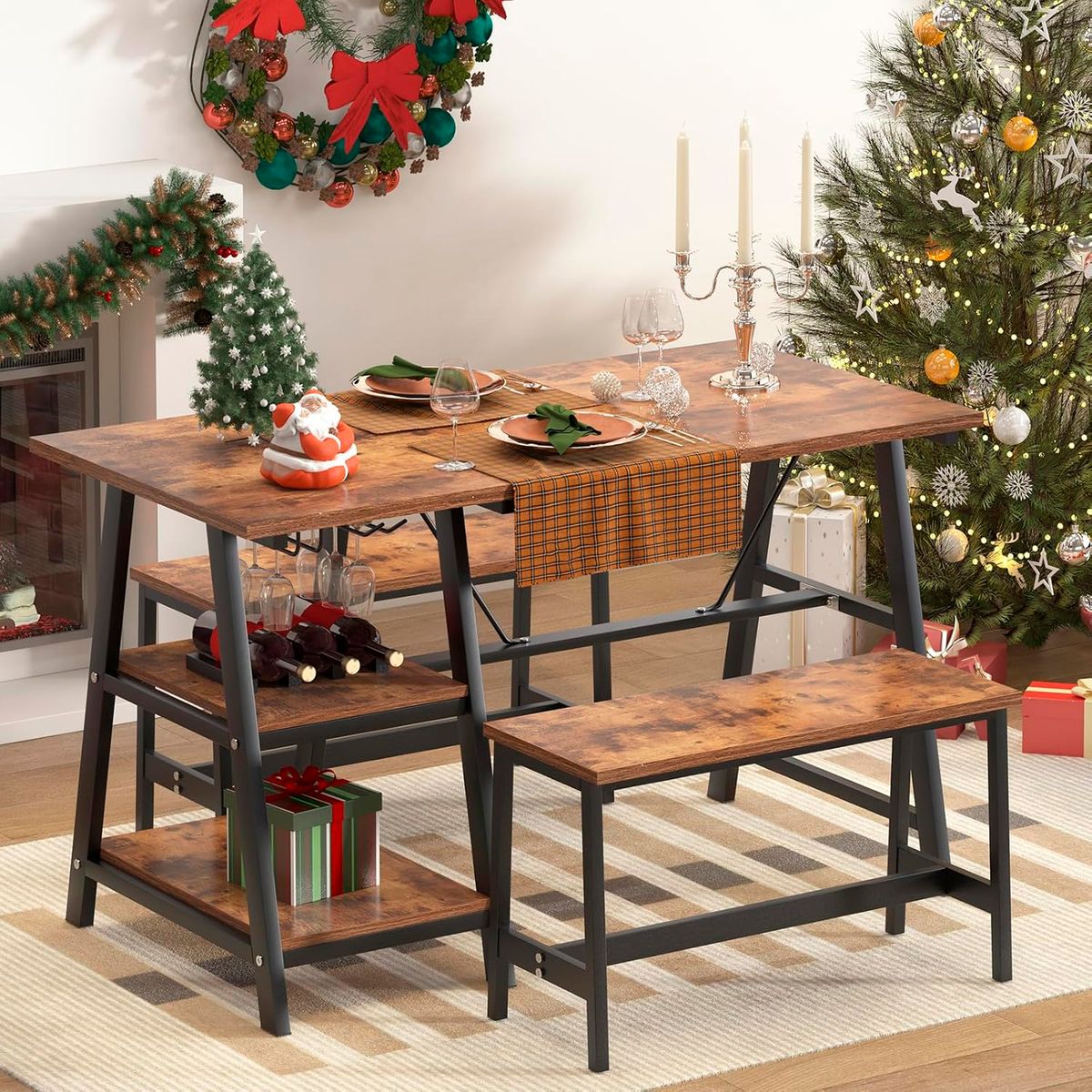 HABITA2 CHILE - Set Comedor banqueta y repisa