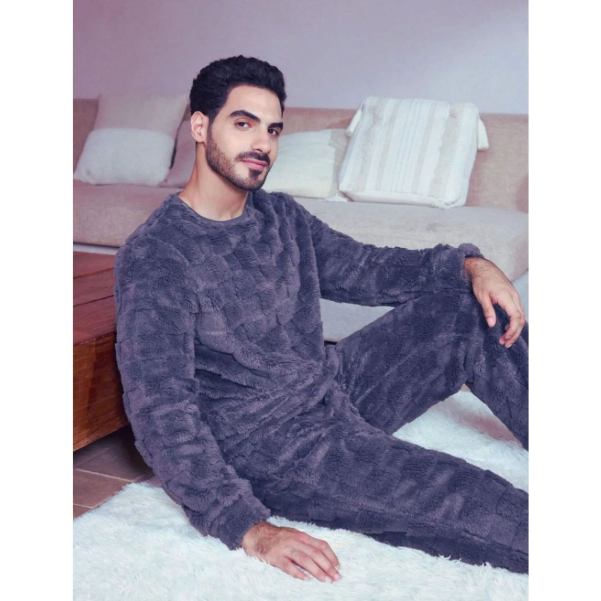 LOOK SHOP - Pijama Hombre Polar Excelente Calidad. Regalo Para Papa 251