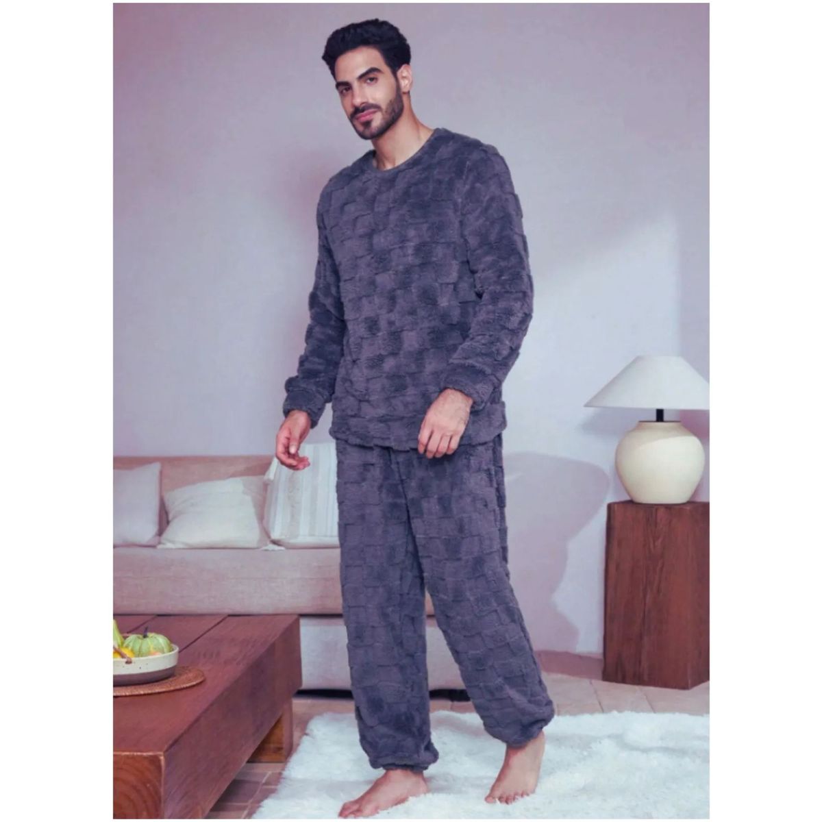 LOOK SHOP - Pijama Hombre Polar Excelente Calidad. Regalo Para Papa 251