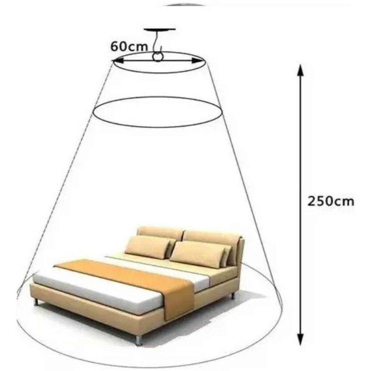 GENERICO - Mosquitero Velo Toldo Cuna O Camas Blanco