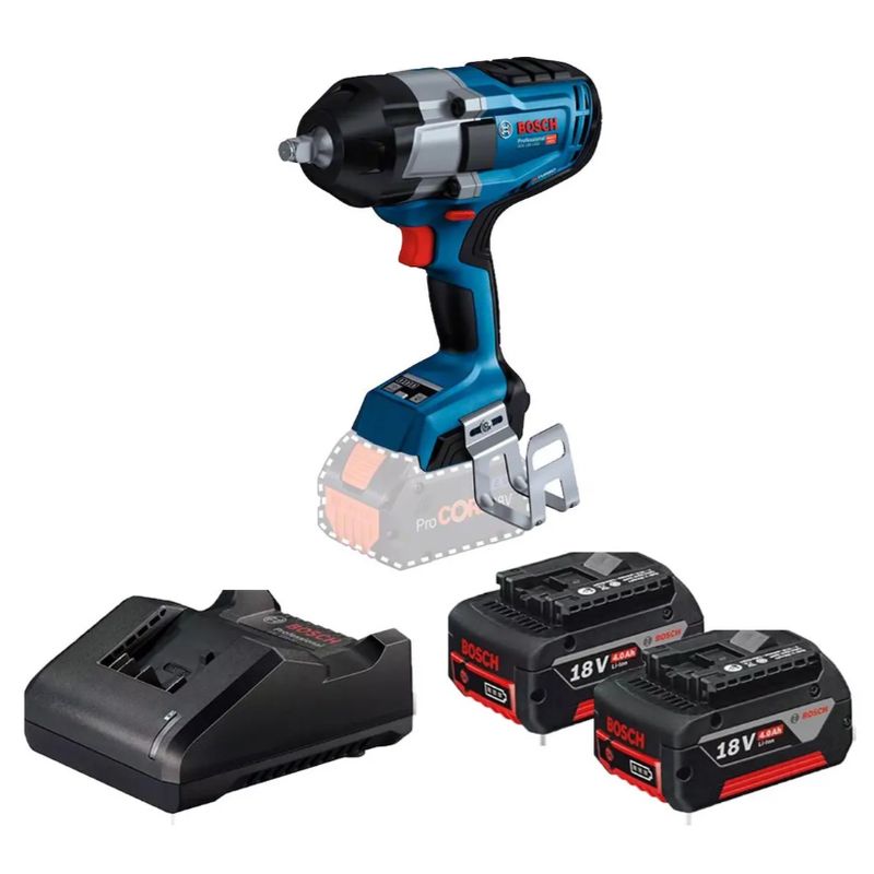 BOSCH - LLAVE IMPACTO 12 INAL 18V 1000NM+KIT CARG Y2 BAT