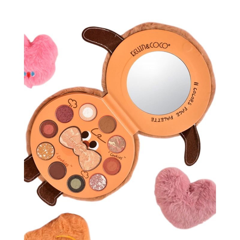KEVIN&COCO - Paleta de Sombras de Felpa Peluche Muñecas Galleta