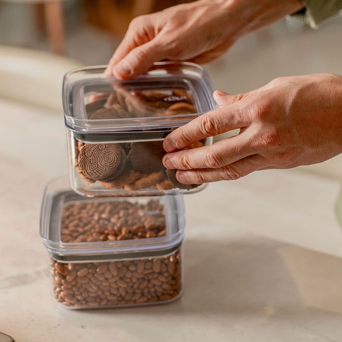 OU - Contenedor Hermético Block Line Transparente 1lt