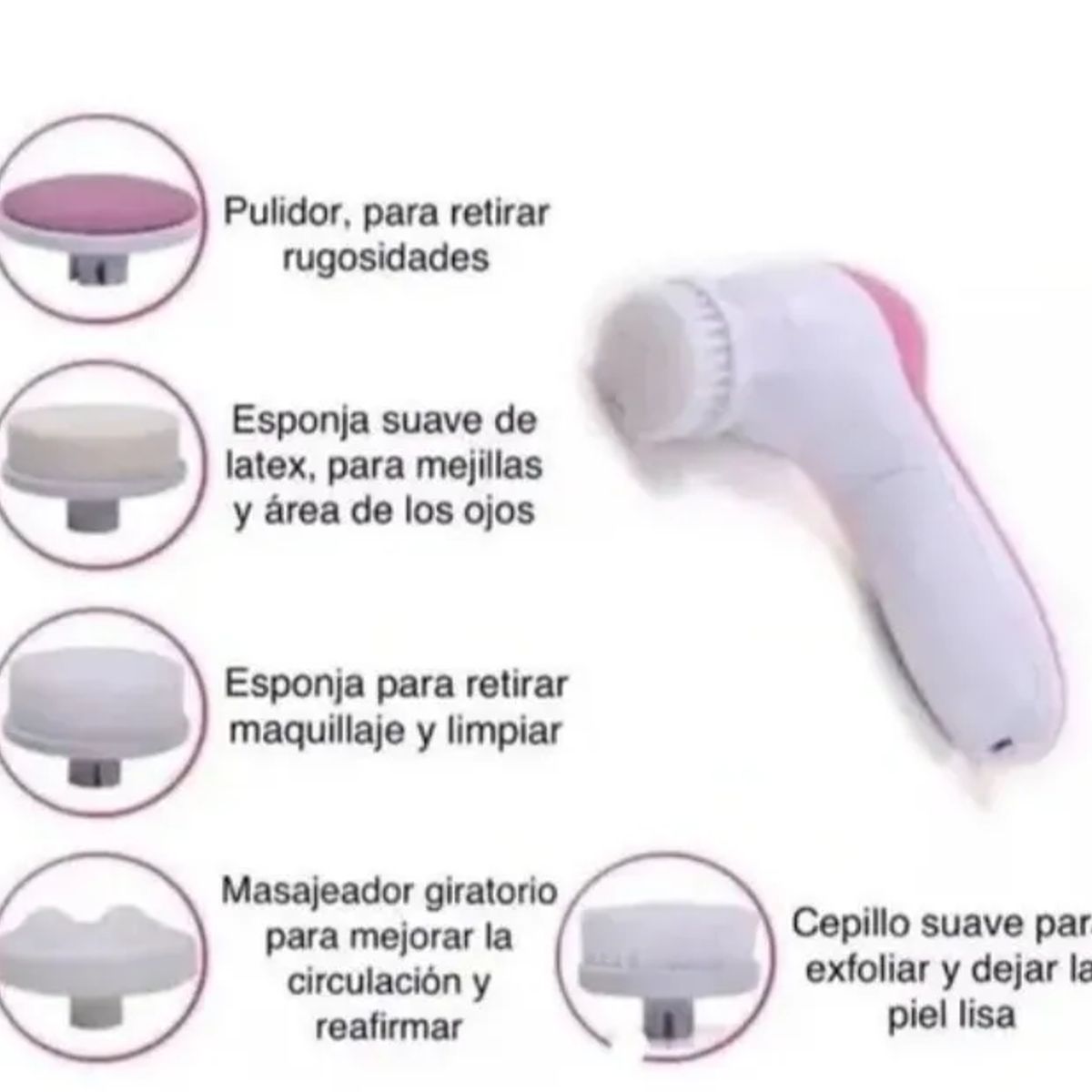 GENERICO - Limpiador Y Masajeador Facial 5 En 1