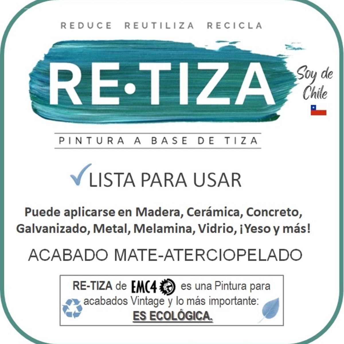 RETIZA - BLANCO LINO 500 Grs. Pintura Tizada/Vintage base agua mate