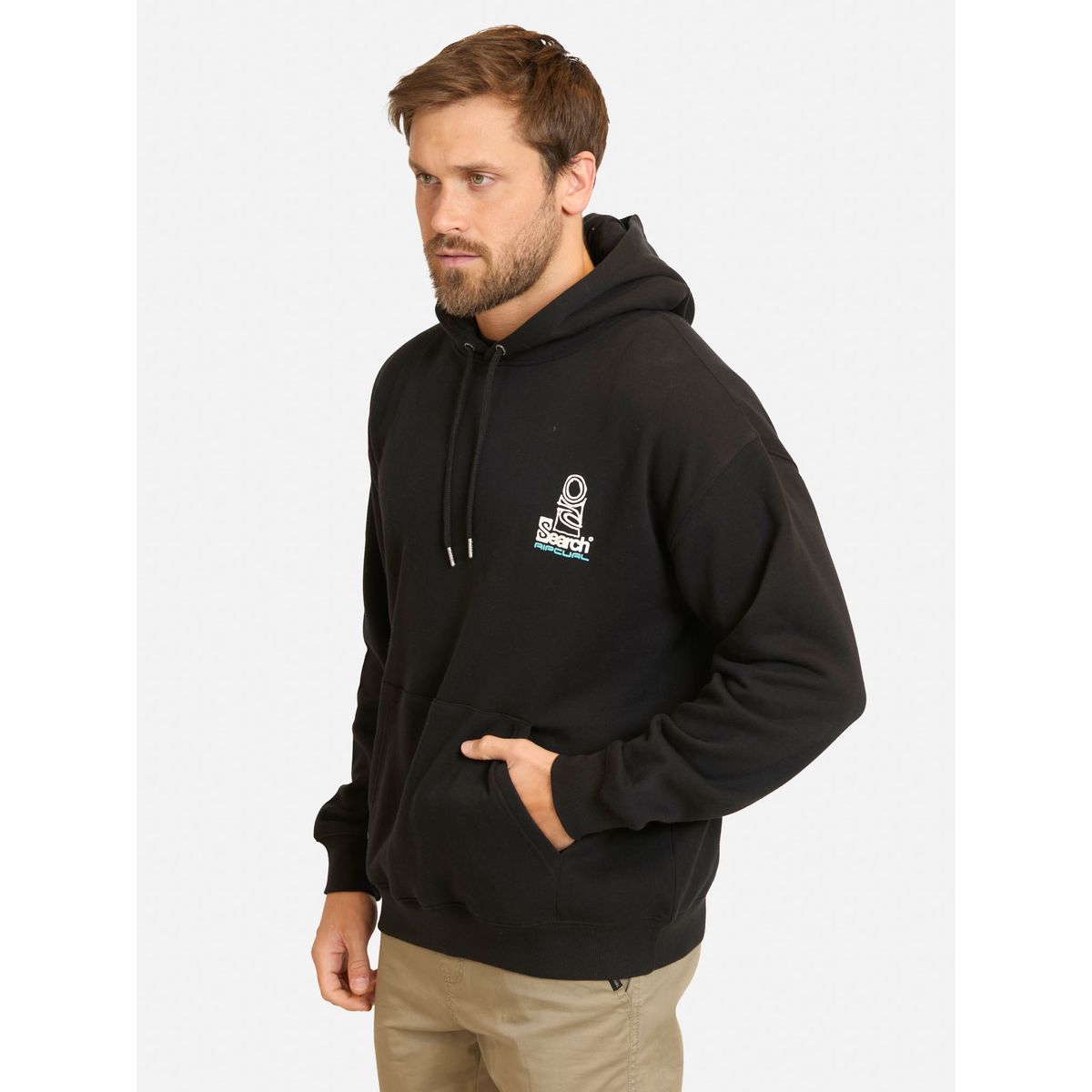 RIP CURL - Poleron Canguro Search Mission Hoodie Negro Hombre Rip Curl - Negro
