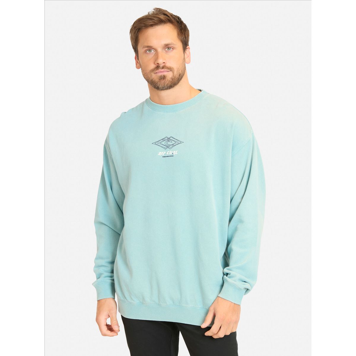 RIP CURL - Poleron CR Double Ups Crew Celeste Hombre Rip Curl - Celeste