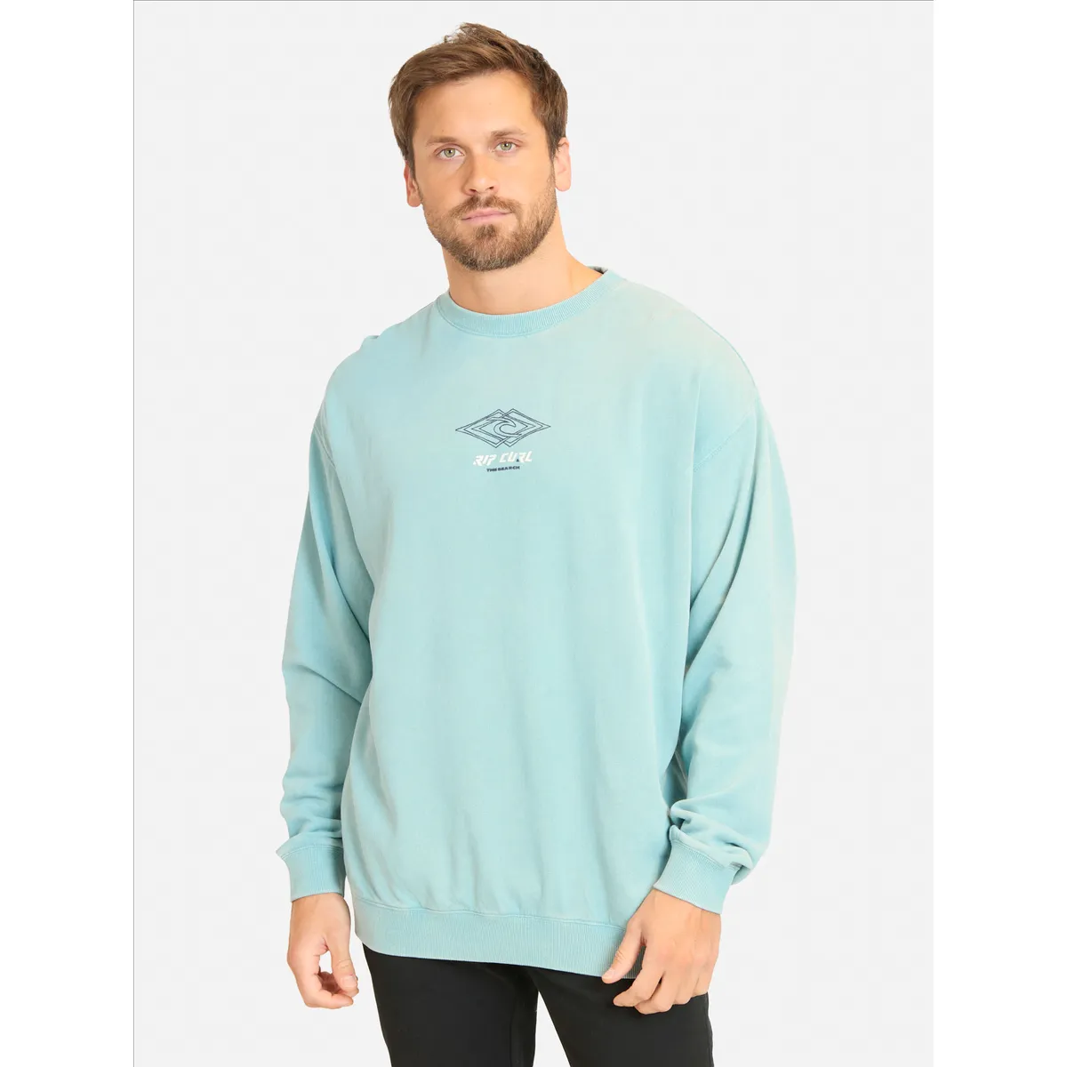 RIP CURL - Poleron CR Double Ups Crew Celeste Hombre Rip Curl - Celeste