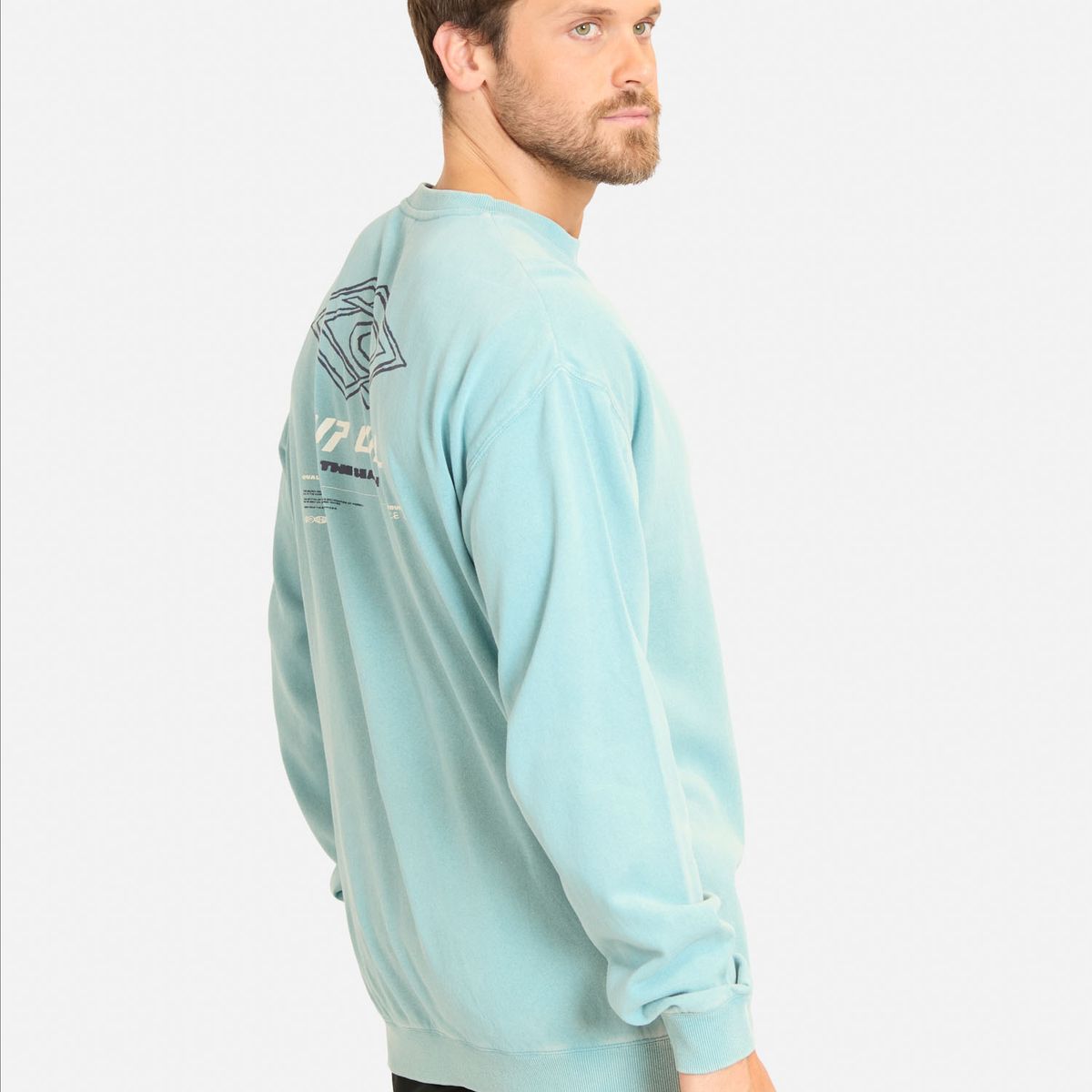 RIP CURL - Poleron CR Double Ups Crew Celeste Hombre Rip Curl - Celeste