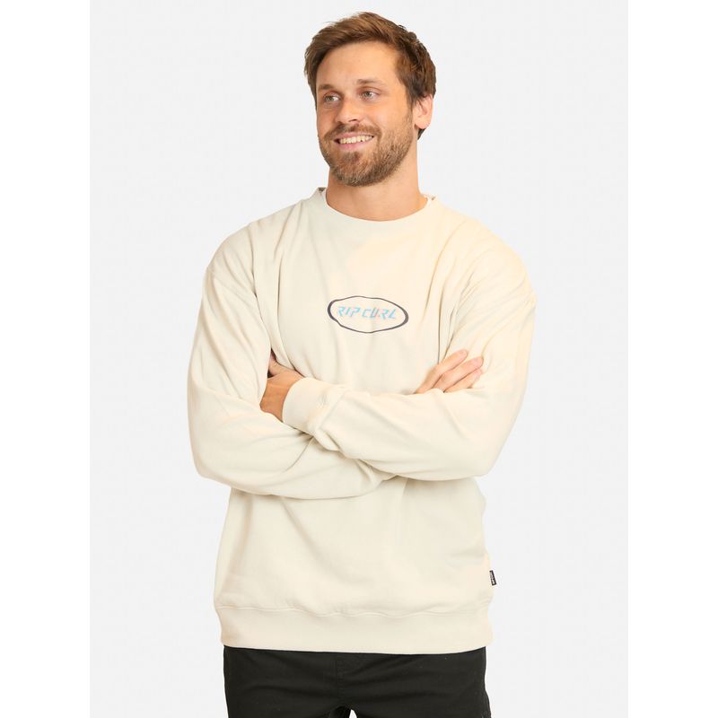 RIP CURL - Poleron CR Rituals Ovals Crew Blanco Hombre Rip Curl - Blanco