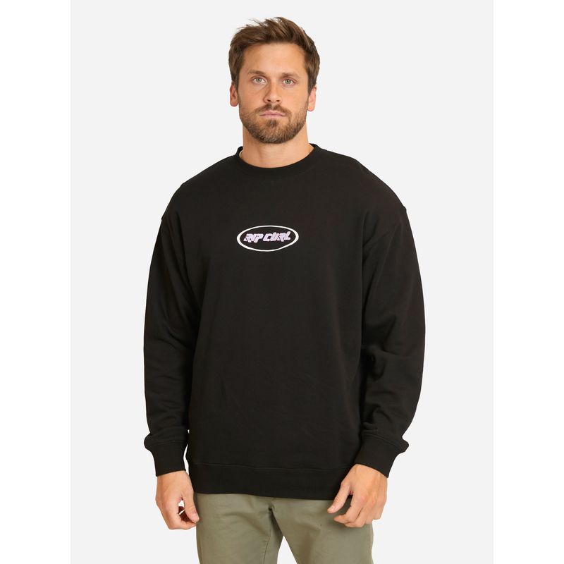 RIP CURL - Poleron CR Rituals Ovals Crew Negro Hombre Rip Curl - Negro