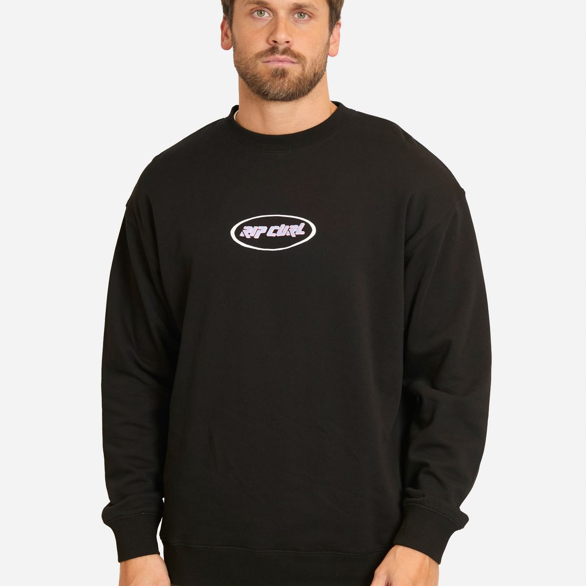 RIP CURL - Poleron CR Rituals Ovals Crew Negro Hombre Rip Curl - Negro