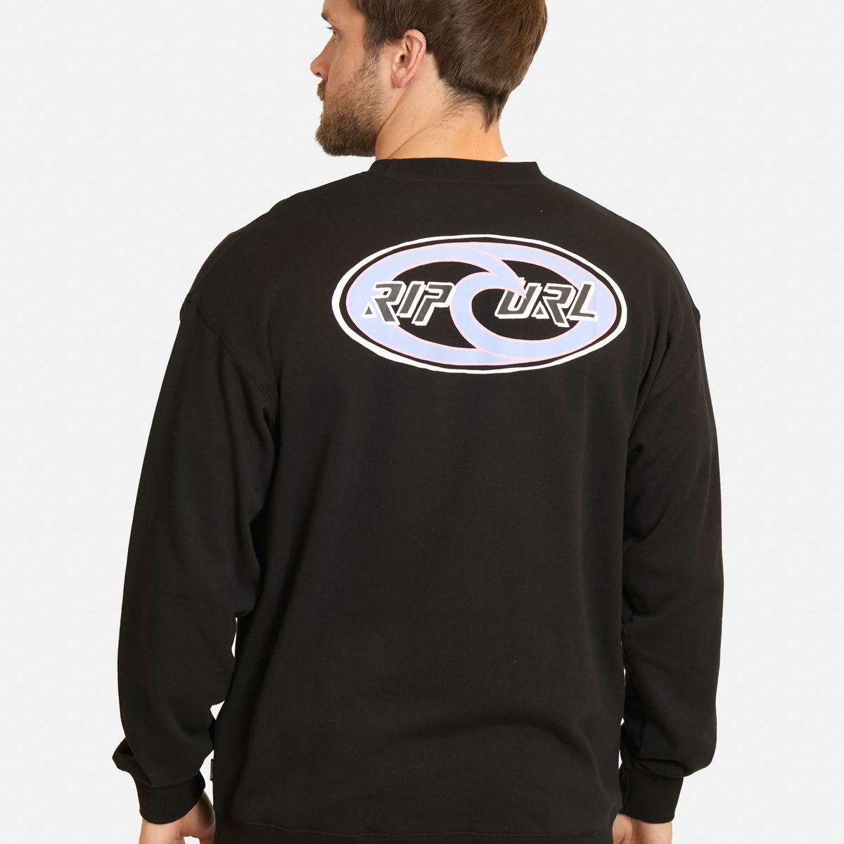 RIP CURL - Poleron CR Rituals Ovals Crew Negro Hombre Rip Curl - Negro