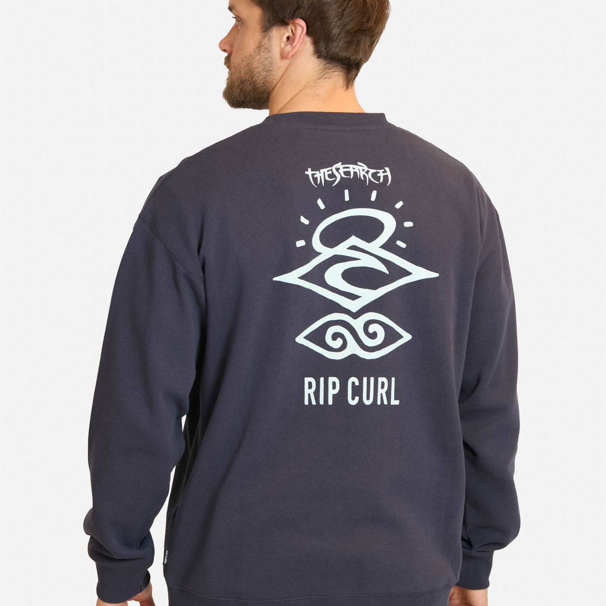 RIP CURL - Poleron CR Search Logo Loose Crew Azul Hombre Rip Curl - Azul