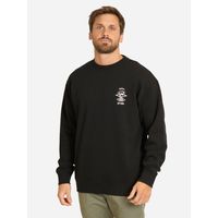 Poleron CR Search Logo Loose Crew Negro Hombre - Negro