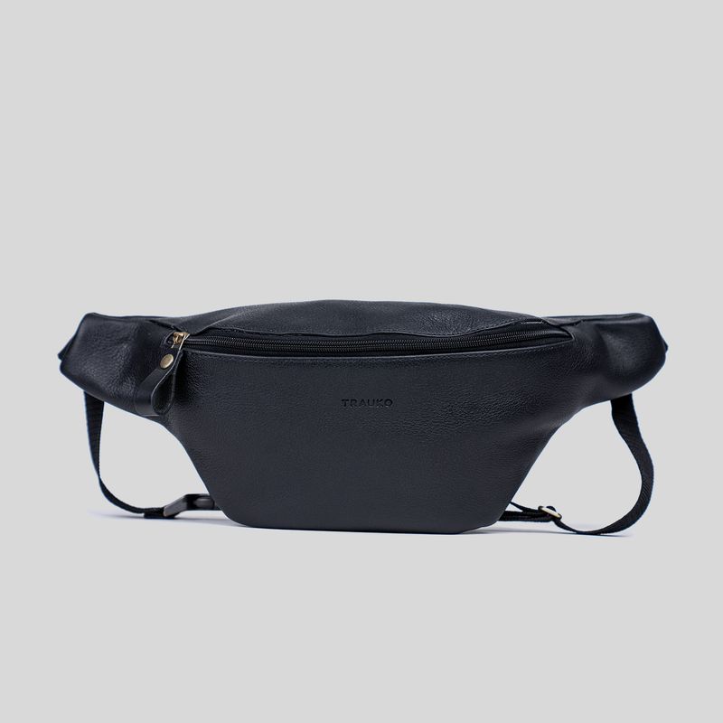 TRAUKO - Banano Unisex Cuero Negro Trauko Soho