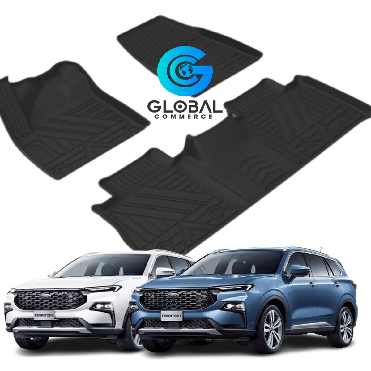 GENERICO - Set Cubre Pisos Calce Perfecto Ford Territory 2024+ - 3 Pzs