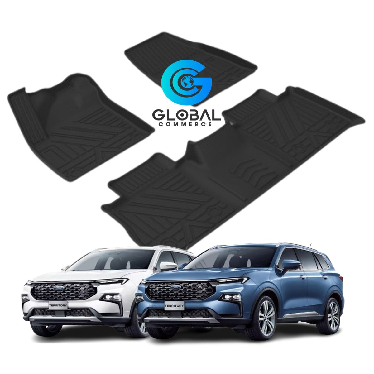 GENERICO - Set Cubre Pisos Calce Perfecto Ford Territory 2024+ - 3 Pzs