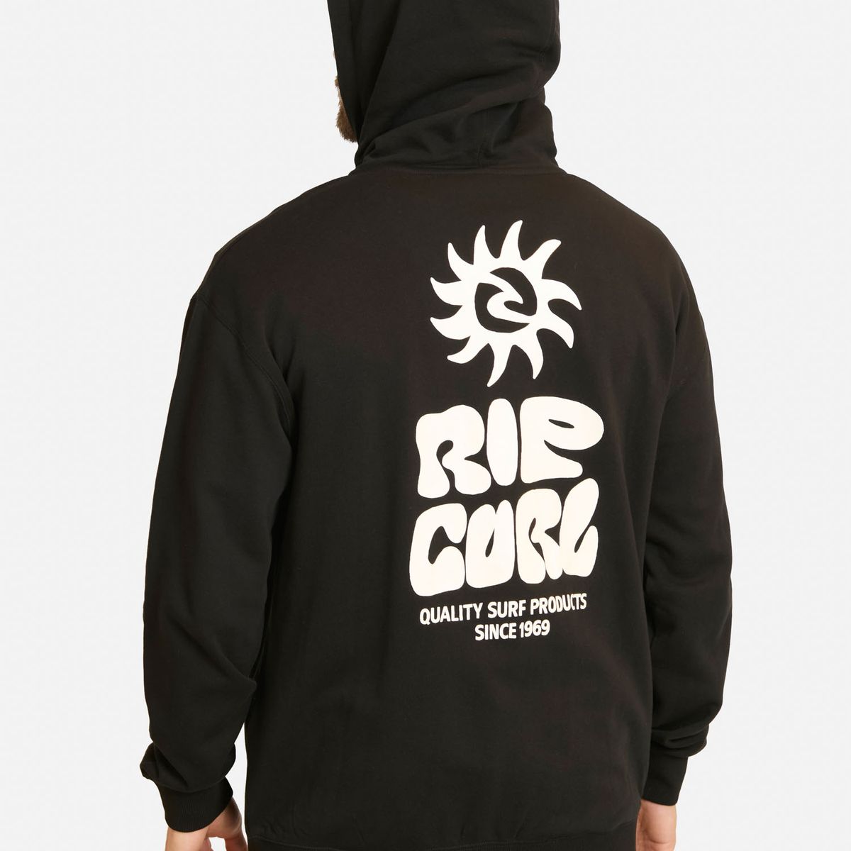 RIP CURL - Poleron FZ Pacific Rinse Glass Off Negro Hombre Rip Curl - Negro