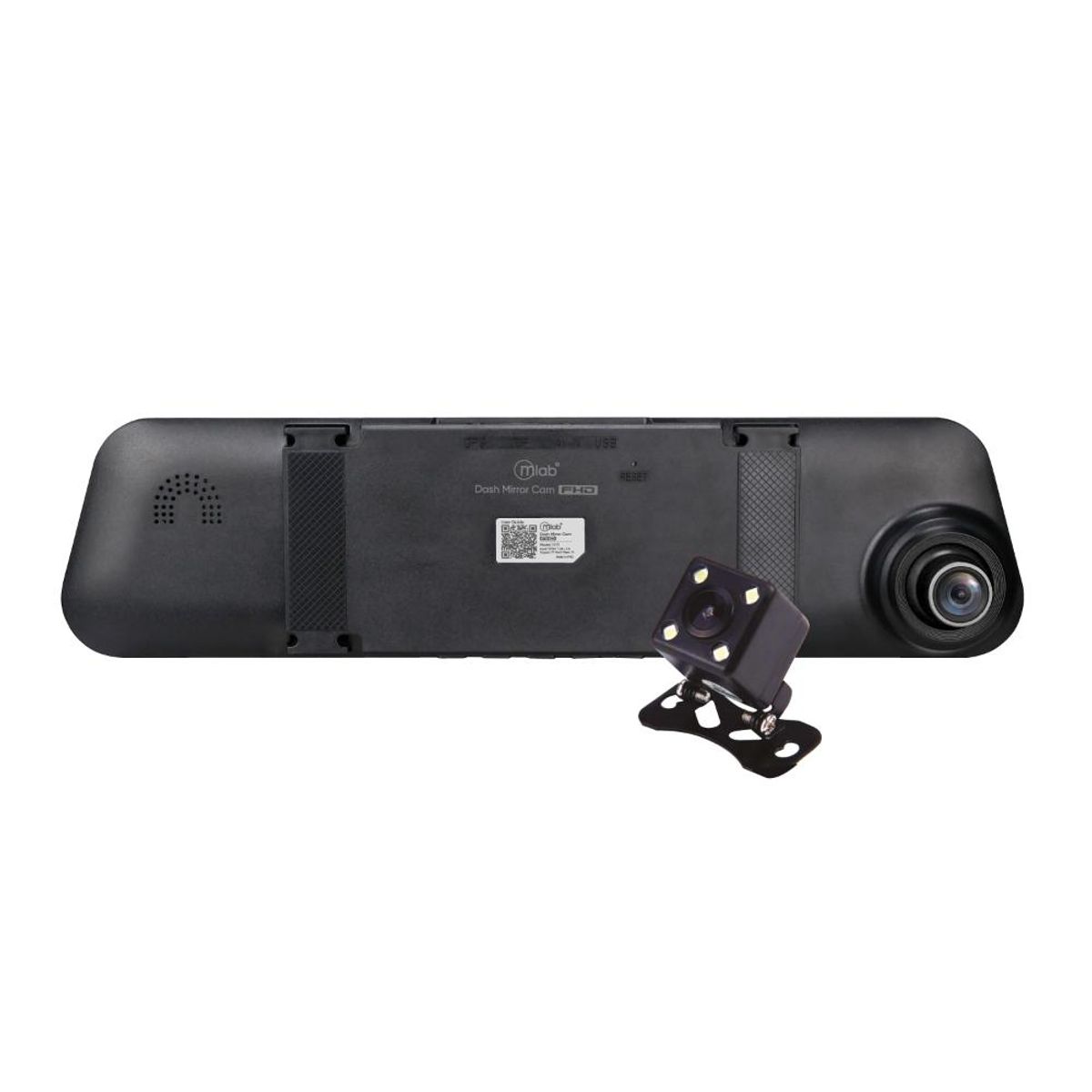 MLAB - Cámara Espejo Auto DVR FHD 2 Cámaras Front 1080p Rear 720p Mlab