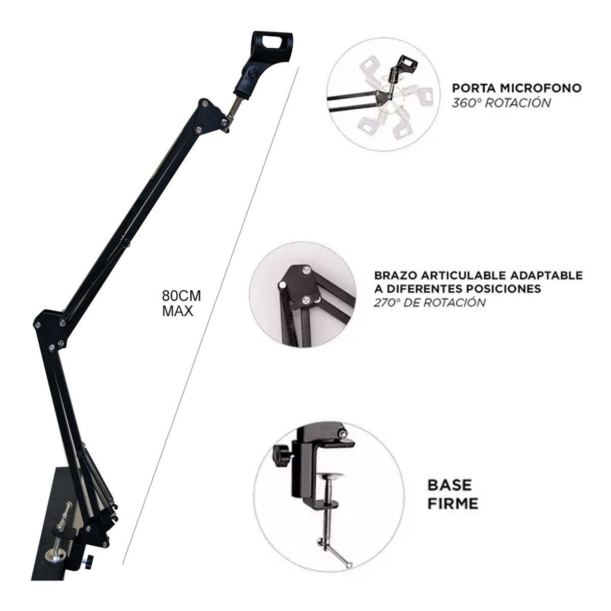 CIPRIANI - ATRIL PARA MICROFONO ARTICULADO SOBREMESA CPR-25 CIPRIANI