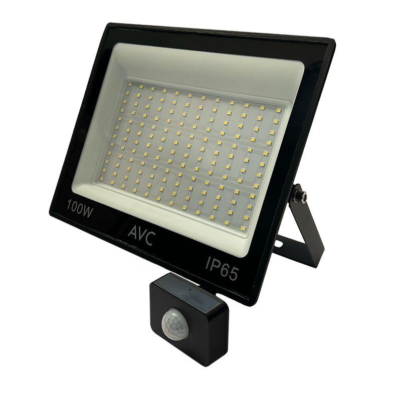 HB LEDS - Foco Proyector De Área LED AVC SLIM con Sensor 100W
