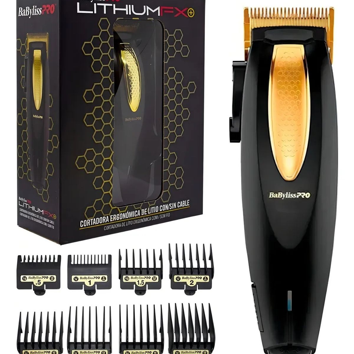 BABYLISS PRO - Maquina Cortadora Clipper FX673 Lithium Gold Black