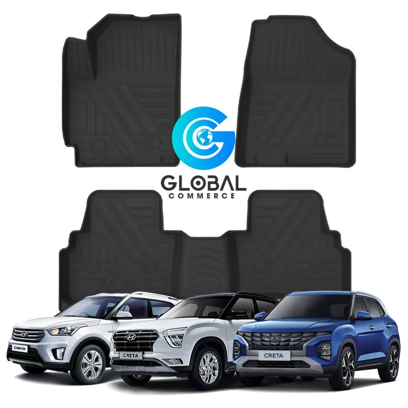 GENERICO - Set Cubre Pisos Calce Perfecto Hyundai Creta - 3 Piezas