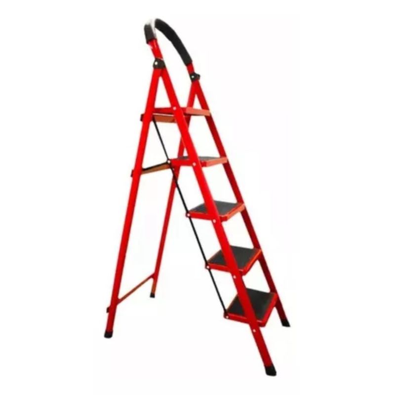 SHOP EHOME BAG - Escalera Plegable Multiuso de  5 Peldaños Roja