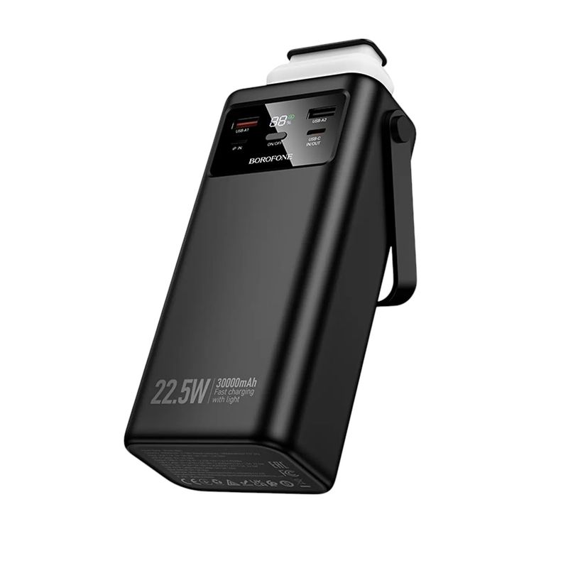 BOROFONE - Powerbank Borofone BJ65 High 30 000 mAh PD 20 W + QC 225 W con pantalla LED