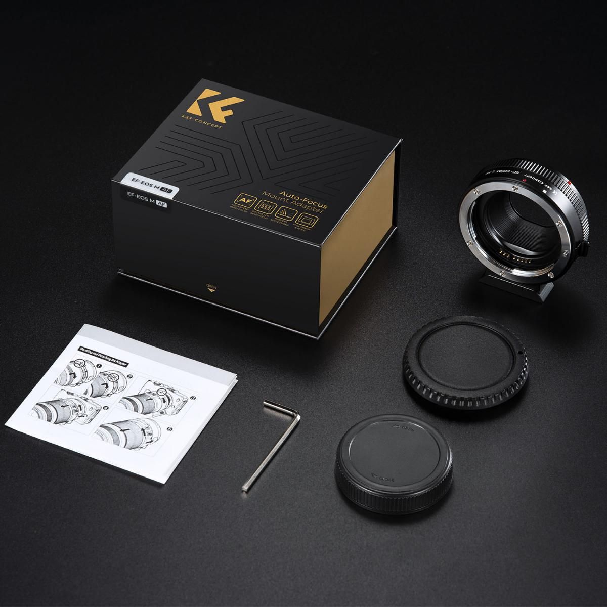 GENERICO - KF CONCEPT ADAPTADOR MONTURA CANON EFEFS A CANON M CON AUTOFOCO