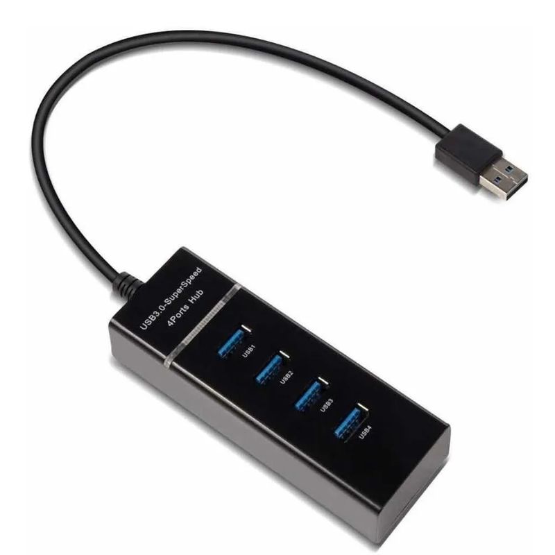 GENERICO - Adaptador Extensor Hub Usb 3.0 4 En 1