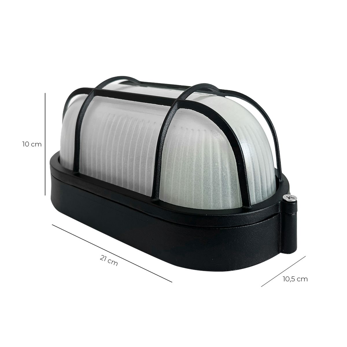 HB LEDS - Foco Tortuga Porta E-27 Ovalado Con Rejilla Exterior
