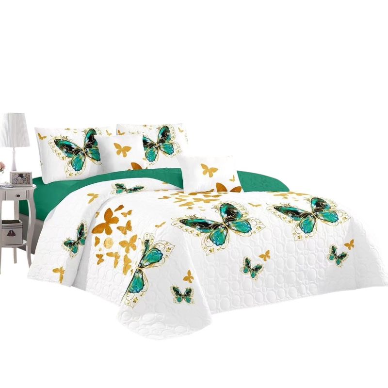 ANGELES DEL HOGAR - CUBRECAMA QUILT DE VERANO CON DISEÑO TF KING