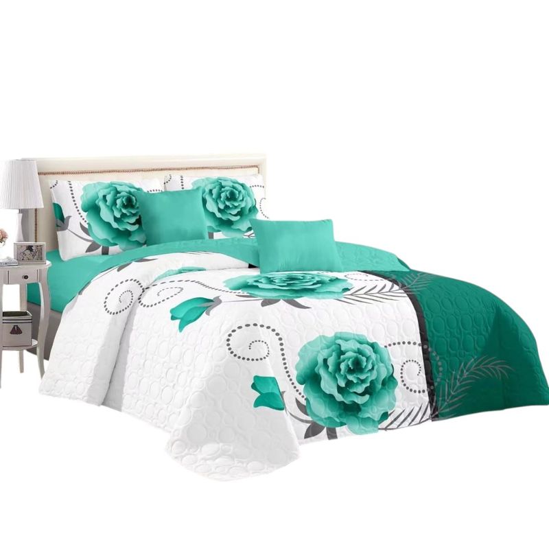 ANGELES DEL HOGAR - CUBRECAMA QUILT DE VERANO CON DISEÑO TF KING