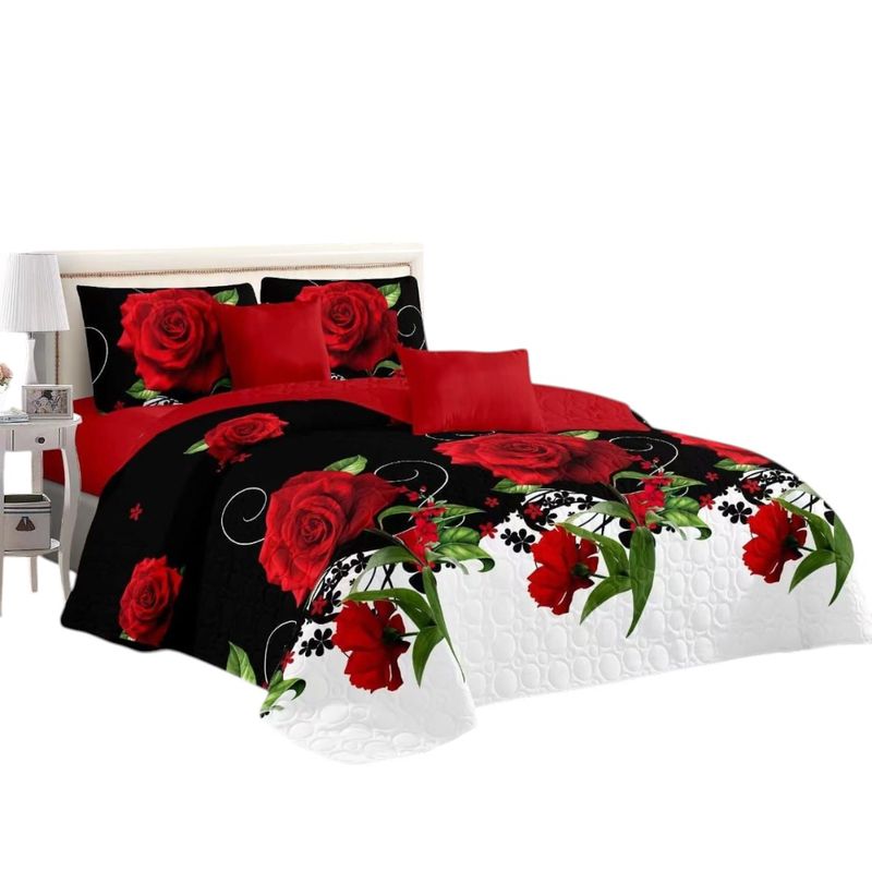 ANGELES DEL HOGAR - CUBRECAMA QUILT DE VERANO CON DISEÑO TF KING