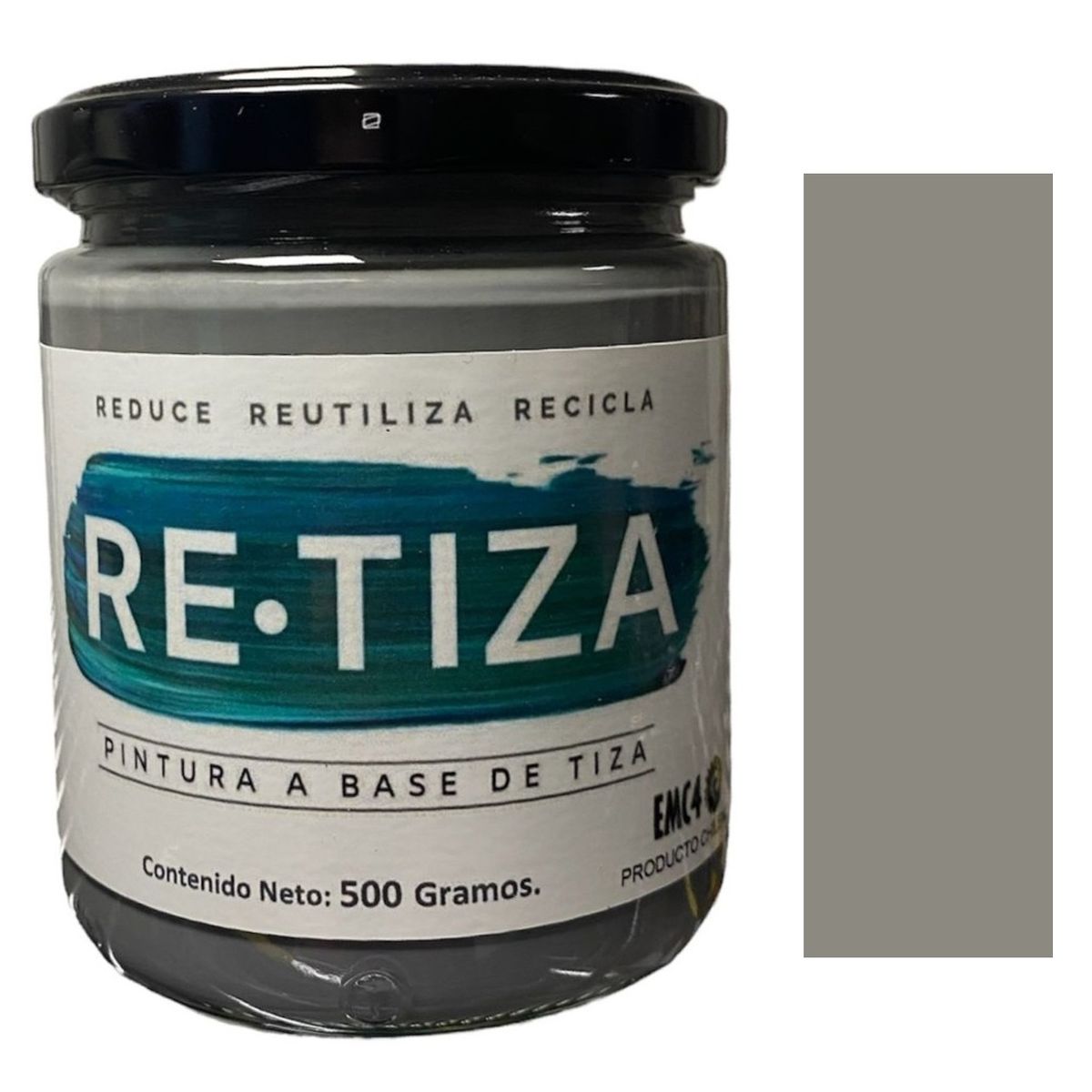 RETIZA - GRIS OSCURO-GRAFITO 500 Grs. Pintura Tizada/Vintage base agua mate