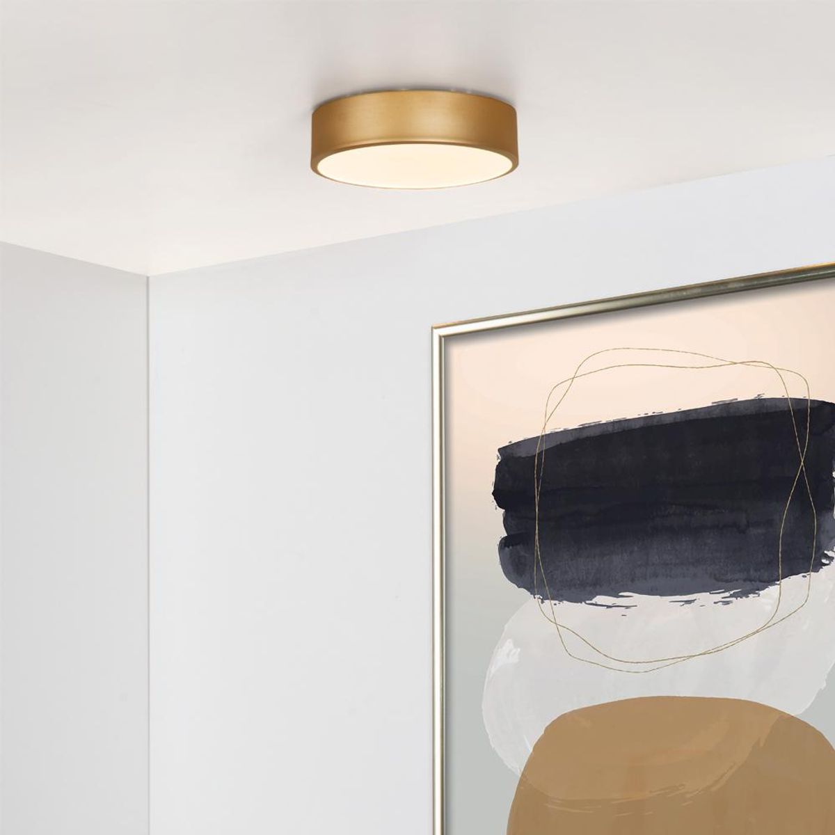 BOSCO - LAMPARA DE TECHO UNAR DORADO Ø20cm 12W 2700K