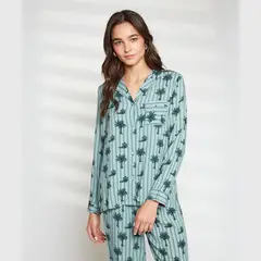 LOUNGE - Pijama Mujer Dreamy Largo Palmeras