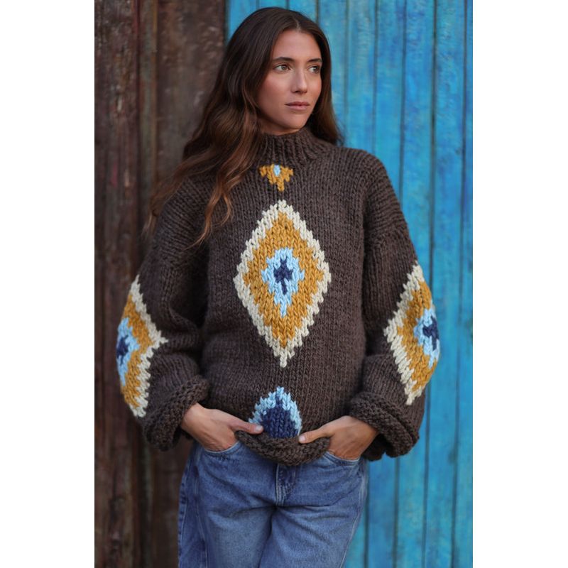 CALEDONIA LABEL - SWEATER MAYA - MERINO CAFÉ