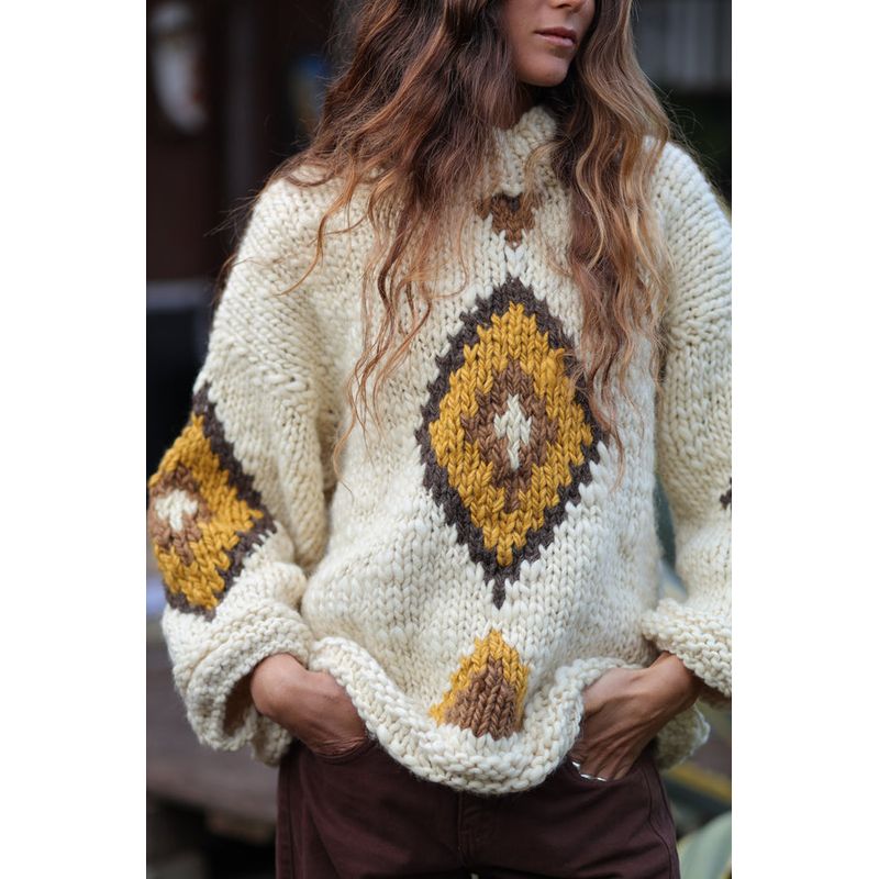CALEDONIA LABEL - SWEATER MAYA - MERINO BLANCO