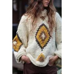 CALEDONIA LABEL - SWEATER MAYA - MERINO BLANCO