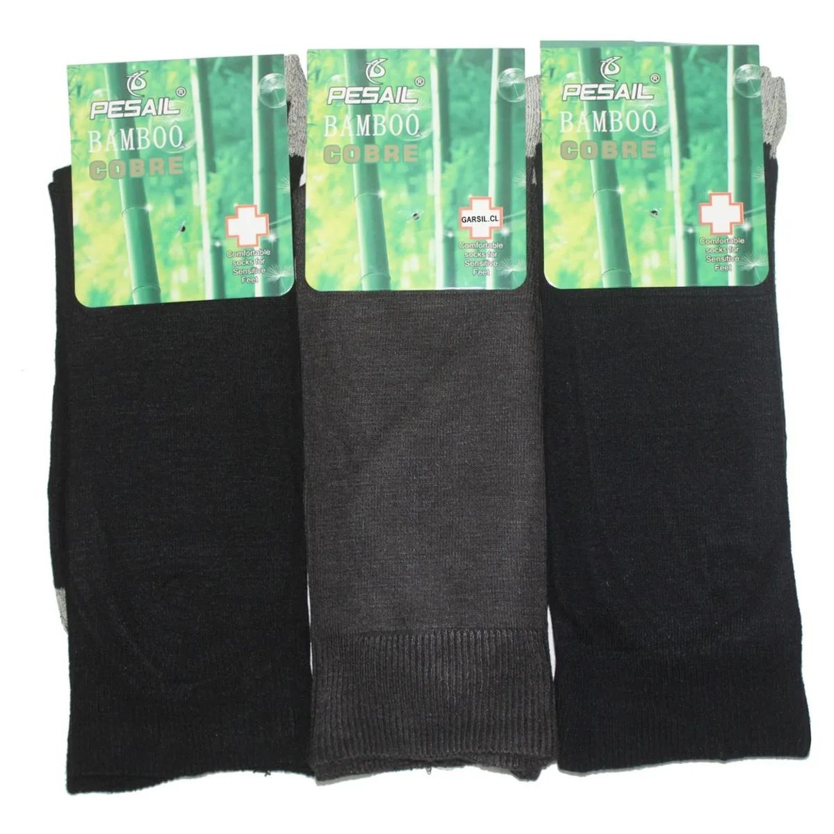 GARSIL - X6 Calcetines De Vestir Con Fibra De Bambu y Cobre Para Hombre