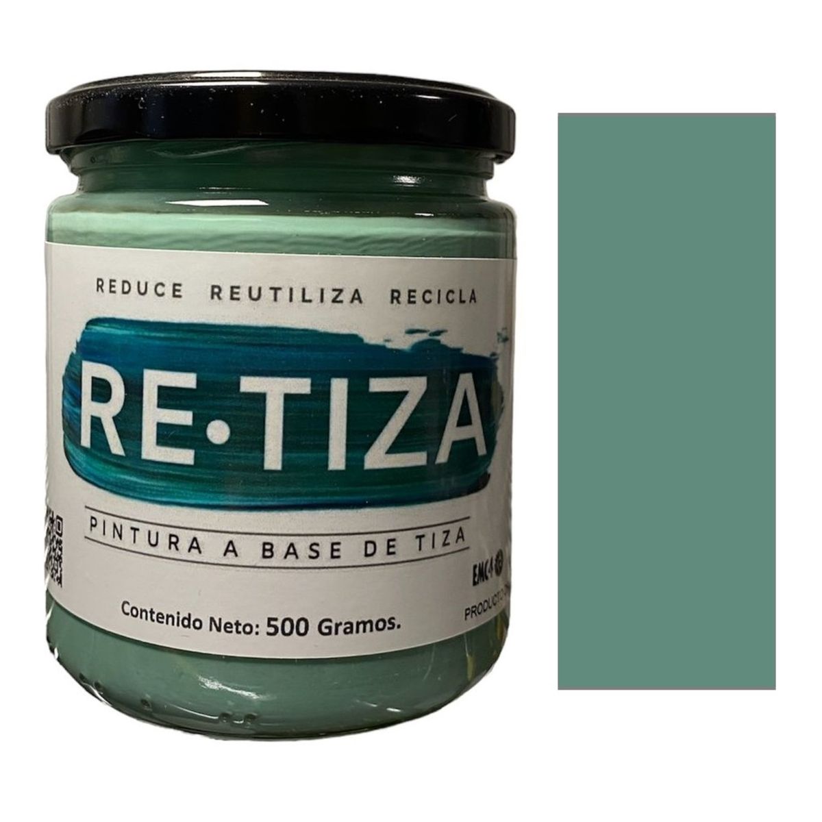 RETIZA - VERDE MAR 500 Grs. Pintura Tizada/Vintage base agua mate