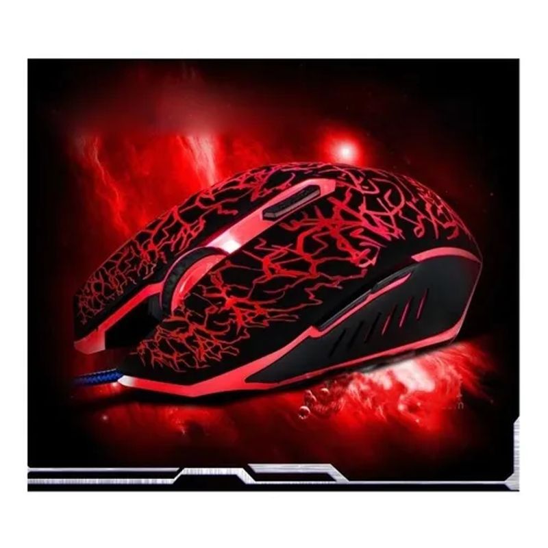 GENERICO - Mouse Gamer Con Luz Led 6 Botones