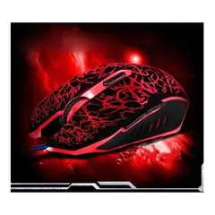 GENERICO - Mouse Gamer Con Luz Led 6 Botones