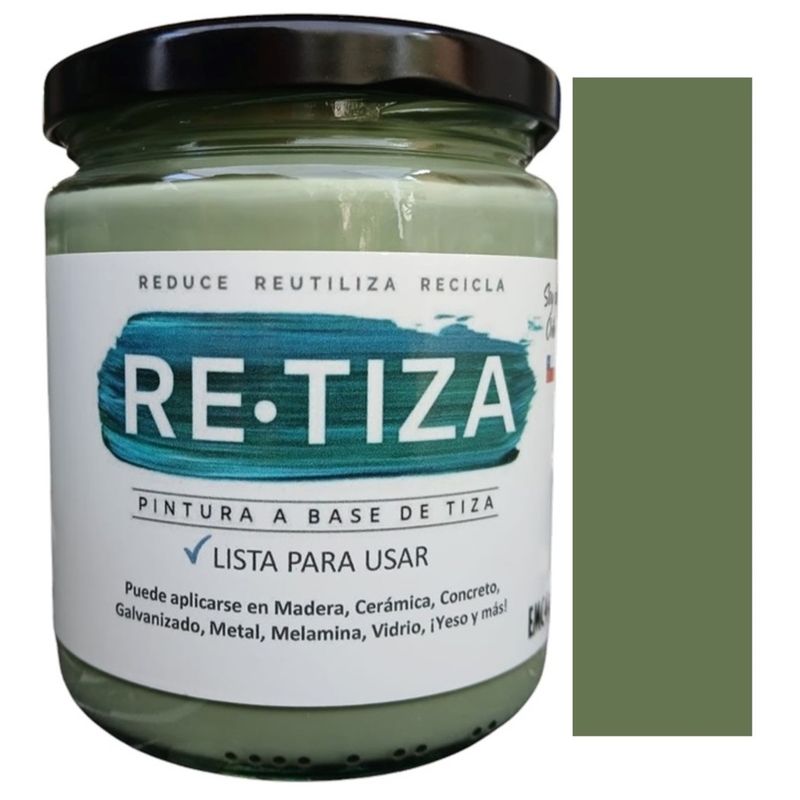 RETIZA - TE VERDE 500 Grs. Pintura Tizada/Vintage base agua mate