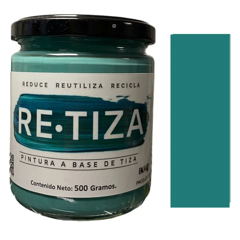RETIZA - VERDE ESMERALDA 500 Grs. Pintura Tizada/Vintage base agua mate