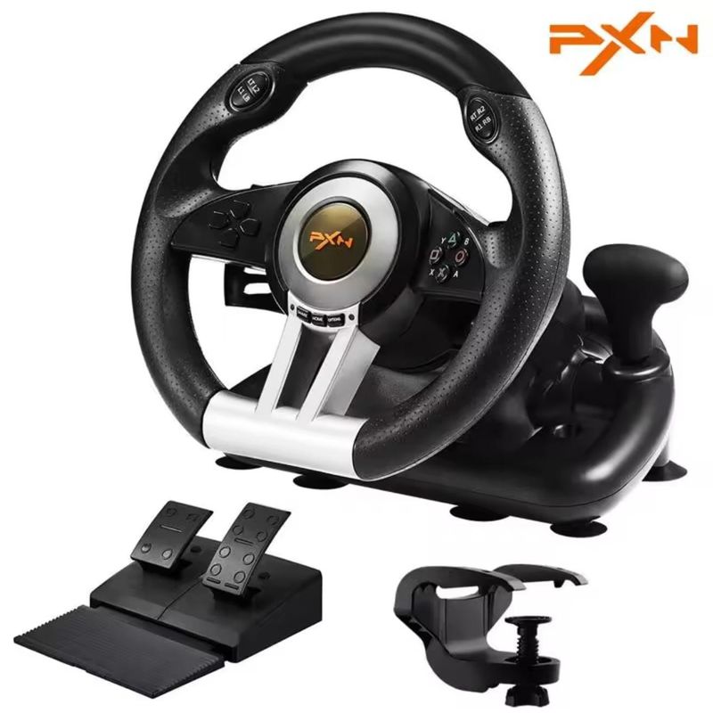 GENERICO - Direccion de juego Volante mas pedales usb one motor