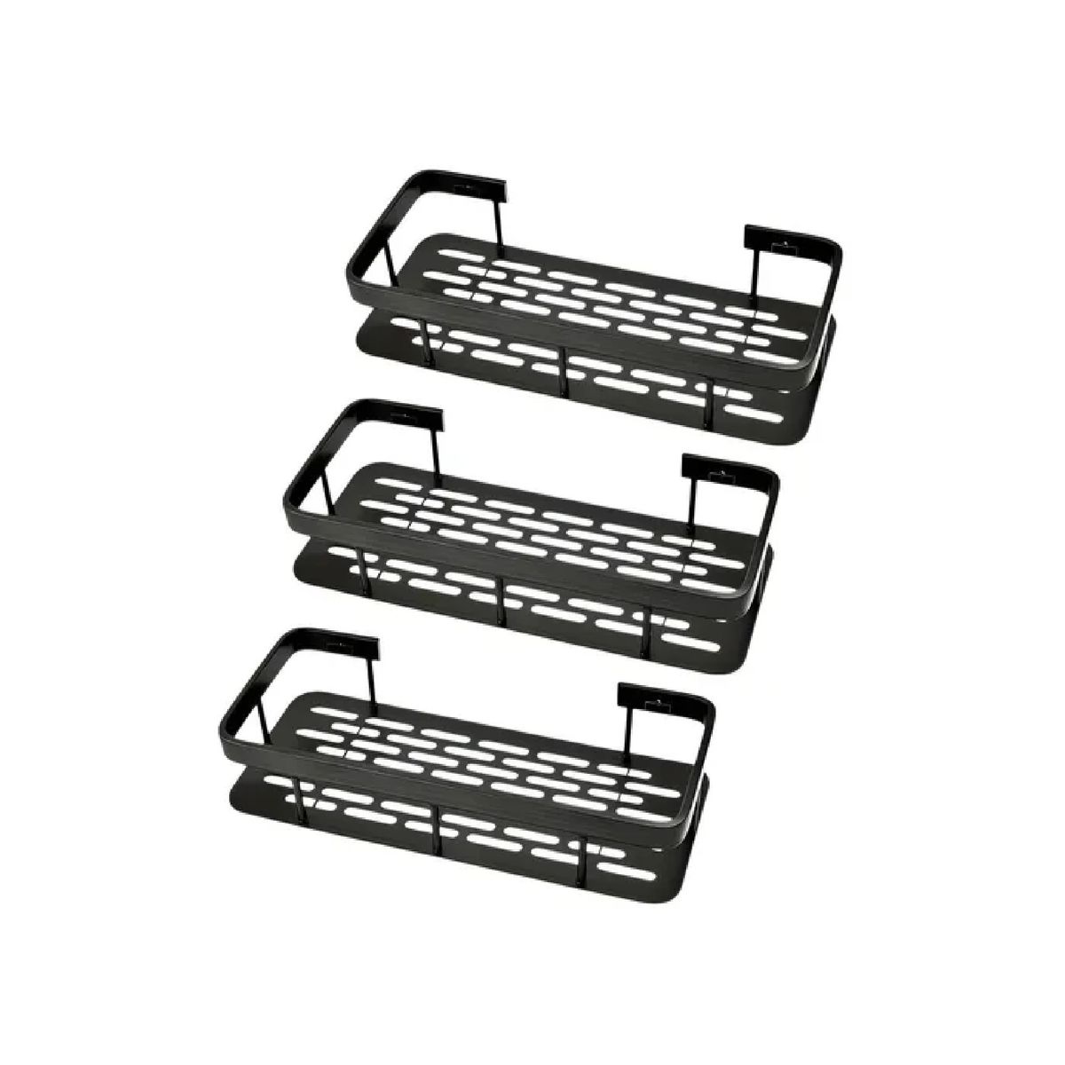 PASTELERIUSCL - X3 Organizador Ducha Negro Repisa Para Ducha 09h Accesorio Para Baño Organizador Baño Organizador